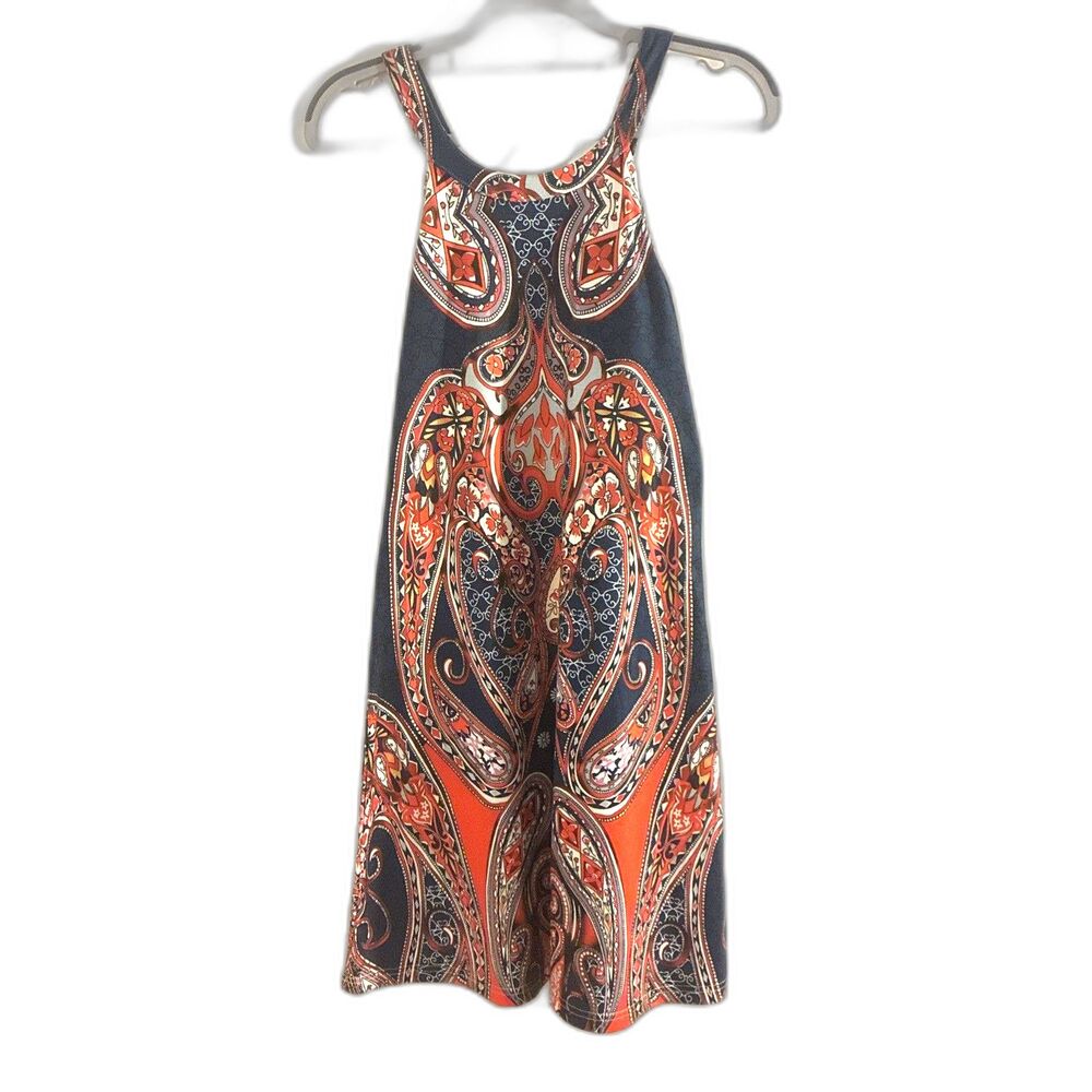 LASCANA VENUS (missing label)  Paisley Hobo Halter Midi Dress Size S